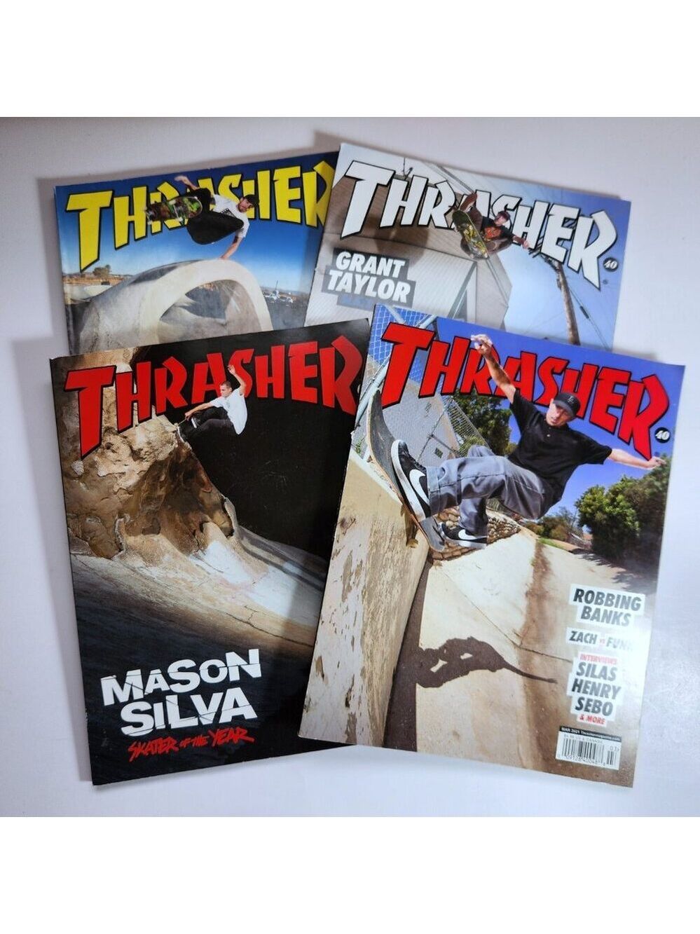 Thrasher Magazine Lot of 4 Skateboarding Culture 2021 Issue 488, 490, 492, 493